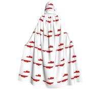 YQxwJL Capa con capucha para hombres y mujeres, disfraz de mago, vampiro, caballero y caballero de la bandera austriaca