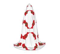 YQxwJL Capa larga con capucha para adolescentes, con diseño de mapa de la bandera de Marruecos, disfraz de bruja, vampiro, bruja, mago