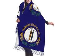 YQxwJL Chal de pashmina con estampado de la bandera del estado de Kentucky para mujer, chales y envolturas de cachemira, suéter y bufanda