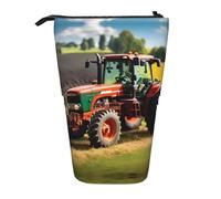 YQxwJL Company Farm Tractores Estuche de lápices telescópico con estampado de tractores, estuche para lápices emergente, estuche para lápices de pie, estuche bonito para adultos