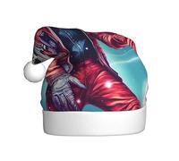 YQxwJL Cool Man in Outer Space - Sombreros de Navidad con estampado de galaxia, sombreros de Papá Noel de felpa para suministros de fiesta de Navidad