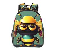 YQxwJL Deliciosa mochila para computadora portátil con estampado de cupcakes elegante bolsa de libros universitaria mochila de viaje de negocios bolsa de trabajo para hombres y mujeres, Abeja de