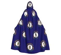 YQxwJL Disfraz de carnaval con estampado de la bandera del estado de Kentucky, regalo para hombres y mujeres, capa medieval con capucha, ropa de abrigo