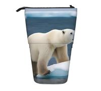 YQxwJL Estuche de lápices telescópico con estampado de osos polares, estuche para lápices emergente, portalápices de pie, lindo estuche para lápices para adultos