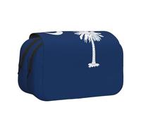 YQxwJL Estuche organizador con estampado de la bandera de Carolina del Sur, gran capacidad, portátil, con cremallera, para oficina y hogar