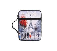 YQxwJL Estuche para lápices con diseño de árbol de la ciudad de París, diseño de la Torre Eiffel, con ranuras para bolígrafos, impermeable, bolsa de cosméticos duradera para teléfono