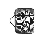 YQxwJL Estuche para lápices con diseño musical de clave musical, con ranuras para bolígrafos, impermeable, bolsa de cosméticos duradera para teléfono