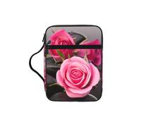 YQxwJL Estuche para lápices con estampado de piedras y rosas de spa con ranuras para bolígrafos, impermeable, bolsa de cosméticos duradera para teléfono