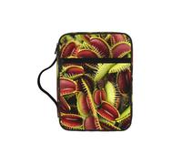 YQxwJL Estuche para lápices con estampado de plantas carnívoras con ranuras para bolígrafos, impermeable, bolsa de cosméticos duradera para teléfono