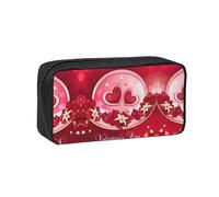 YQxwJL Estuche para lápices con impresión de Feliz Día de San Valentín, estuche de gran capacidad, resistente al desgaste, organizador de bolígrafos para maquillaje de oficina