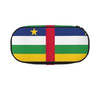 YQxwJL Estuche para lápices de gran capacidad con estampado de bandera de África Central, color negro, organizador para oficina o universidad