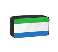 YQxwJL Estuche para lápices de gran capacidad con estampado de bandera de Sierra Leona, bolsa para lápices de tela Oxford 600D con cremallera resistente, suministros escolares