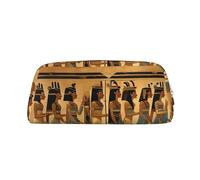 YQxwJL Estuche para lápices de gran capacidad con estampado de mujeres en el antiguo Egipto, estuche para lápices con cremallera, bolsa de cuero duradero para oficina, viajes