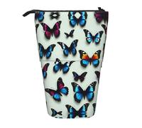 YQxwJL Estuche telescópico para lápices con estampado de mariposas y violonchelo para adultos