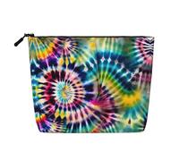 YQxwJL Exotic Tribe - Bolsa de cosméticos con estampado de teñido anudado, organizador de maquillaje con cremallera, bonitas bolsas de maquillaje para viaje, Negro -, Talla única