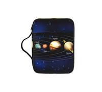 YQxwJL Explorando el sistema solar - Estuche para la Biblia con ranuras para bolígrafos, impermeable, bolsa de cosméticos duradera para teléfono