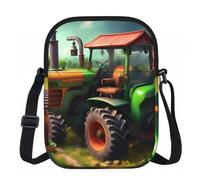 YQxwJL Fantasy Farm - Riñonera cruzada con estampado de tractor para adultos, bolsa compacta con cremallera para viajes y citas