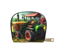 YQxwJL Fantasy Farm - Tarjetero con estampado de tractor de granja para tarjetas de crédito, cartera pequeña para mujeres, organizador de tarjetas de crédito para hombres, Blanco, Talla única