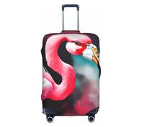 YQxwJL Funda de equipaje de viaje con estampado de flamencos, protector elástico para maleta, para maleta de 18 a 32 pulgadas, Blanco, Small
