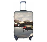 YQxwJL Funda de equipaje de viaje con impresión de avión de la Segunda Guerra Mundial, 2 estándar, escala 2_00x, protector elástico para maleta, para maleta de equipaje de 18-32 pulgadas, Blanco