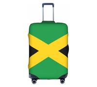 YQxwJL Funda elástica para equipaje de viaje con estampado de bandera de Jamaica, para maleta de 18 a 32 pulgadas, Blanco, Medio