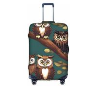 YQxwJL Funda elástica para equipaje de viaje con estampado de búho mágico, para maleta de 18 a 32 pulgadas, Blanco, X-Large