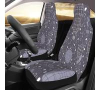YQxwJL Fundas de asiento de coche con estampado de globo aerostático, 2 piezas, asiento delantero y trasero para coches, fácil de instalar, protector de accesorios para automóviles