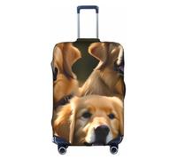 YQxwJL Golden Retrievers - Funda elástica para equipaje de viaje, para maleta de 18 a 32 pulgadas, Blanco, Large