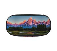 YQxwJL Grand Teton - Estuche para lápices de gran capacidad con estampado de parque nacional, color negro, bolsa organizadora para lápices, oficina y universidad