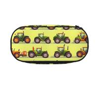 YQxwJL Green Fields Farming Machine Print - Estuche para lápices de gran capacidad, color negro, bolsa organizadora para lápices, oficina y universidad