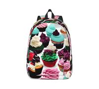 YQxwJL Hiedra Flores Árbol Impresión Lienzo Portátil Mochila al Aire Libre Casual Bolsa de Viaje Mochila para Libros para Hombres Mujeres, Deliciosos cupcakes, S