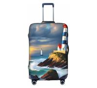 YQxwJL Lighthouse - Funda de equipaje de viaje con estampado de pintura de diamante, protector elástico para maleta de 18 a 32 pulgadas, Blanco, Large