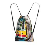 YQxwJL Lisbon - Mochila plegable con cordón y cordón, gran capacidad, para gimnasio, para mujeres y hombres