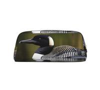 YQxwJL Loon Nature - Estuche para lápices de gran capacidad, con cremallera, de piel duradera, para oficina, viajes, Dorado, One Size, Bolsa