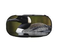 YQxwJL Loon Nature - Estuche para lápices de gran capacidad con estampado de pájaros, color negro, organizador para oficina o universidad