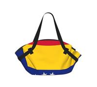 YQxwJL Manta de picnic 2 en 1 con estampado de bandera de Venezuela y bolsa de mano, alfombra de playa al aire libre de 94 cm, cubierta plegable para el suelo para acampar