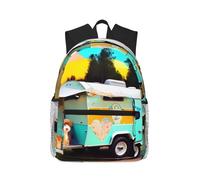 Yqxwjl Mochila con estampado jetkämpe para mujeres y hombres, mochila para portátil, mochila de viaje informal ligera, You Make Me Happy Camper, One Size