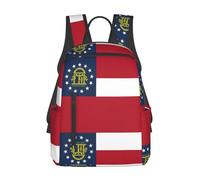 YQxwJL Mochila ligera con estampado de bandera austriaca, bolsa para libros de viaje, mochila universitaria, mochila para computadora portátil para hombres y mujeres, Bandera de Georgia, One Size