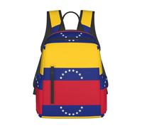 YQxwJL Mochila ligera con estampado de bandera austriaca, bolsa para libros de viaje, mochila universitaria, mochila para computadora portátil para hombres y mujeres, Bandera de Venezuela, One Size