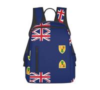 YQxwJL Mochila ligera con estampado de bandera austriaca, bolsa para libros de viaje, mochila universitaria, mochila para computadora portátil para hombres y mujeres, Bandera de Islas Turcas y Caicos,