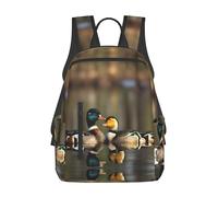 YQxwJL Mochila ligera con estampado de gatos de dibujos animados, mochila universitaria, mochila para computadora portátil para hombres y mujeres, Patos Mallard, One Size