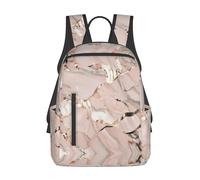 YQxwJL Mochila ligera con estampado de mapa del mundo oxidado, mochila universitaria, mochila para portátil para hombres y mujeres, Mármol de oro rosa, One Size