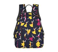 YQxwJL Mochila ligera con estampado de osos para libros de viaje, mochila universitaria, mochila para portátil para hombres y mujeres, Patrón pequeño de baile de salón, One Size