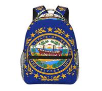 YQxwJL Mochila ligera y plegable con estampado de bandera del estado de New Hampshire para viajes, camping, al aire libre, mochila plegable ligera