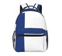 YQxwJL Mochila para computadora portátil con estampado de bandera de Bielorrusia elegante mochila universitaria mochila de viaje de negocios para hombres mujeres, Bandera de Finlandia, One Size