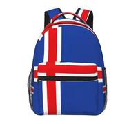 YQxwJL Mochila para portátil con estampado de bandera de Naurus, mochila elegante para libros, mochila universitaria, bolsa de trabajo de negocios para hombres y mujeres, Bandera de Islandia, One Size