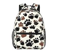 YQxwJL Mochila para portátil con estampado de bandera de Venezuela elegante mochila para libros universitaria mochila de viaje de negocios para hombres y mujeres, Huellas de patas de perro, One Size