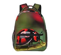 YQxwJL Mochila para portátil con estampado de banderas canadienses pequeñas mochila para libros elegante mochila universitaria mochila de viaje de negocios para hombres y mujeres, Mariquita roja