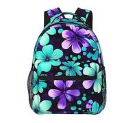 YQxwJL Mochila para portátil con estampado de banderas canadienses pequeñas mochila para libros elegante mochila universitaria mochila de viaje de negocios para hombres y mujeres, Flores de color