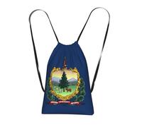 YQxwJL Mochila plegable con cordón con estampado de bandera del estado de Vermont, bolsa de gimnasio de gran capacidad, para mujeres y hombres